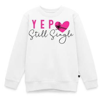 Still Single - Kinder Premium Organic Sweatshirt - Weiß - Vorne - AI Model Kid Male (0cm)
