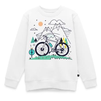 Fahrradfahrer - Kinder Premium Organic Sweatshirt - Weiß - Vorne - AI Model Kid Male (0cm)
