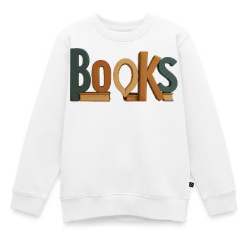 Buchstaben als Bücher Typografie - Kinder Premium Organic Sweatshirt - Weiß - Vorne - AI Model Kid Male (0cm)