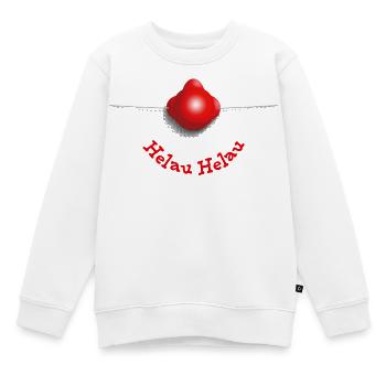 Clownsnase – Helau Helau - Kinder Premium Organic Sweatshirt - Weiß - Vorne - AI Model Kid Male (0cm)