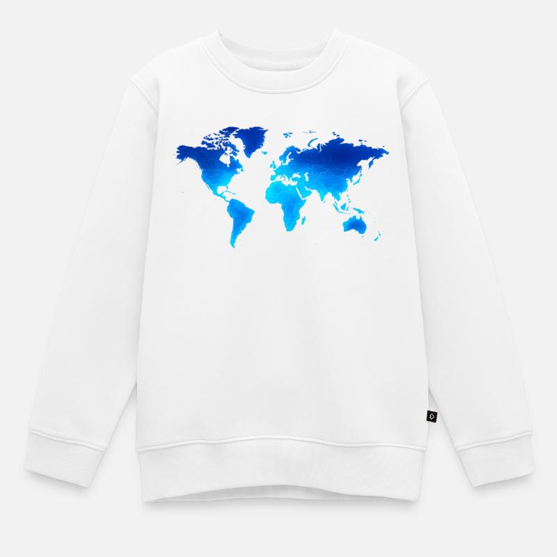 Monde des néons - Sweat Premium enfant bio - blanc