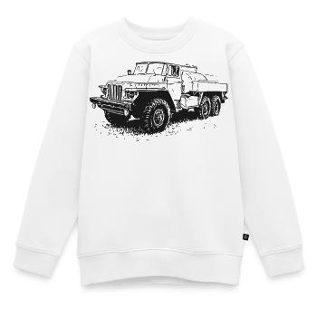 Ural Power – Schwergewicht auf Rädern - Kinder Premium Organic Sweatshirt - Weiß - Vorne - AI Model Kid Male (0cm)