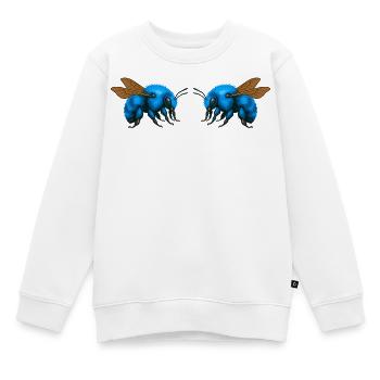 2Bourdons en miroir - Sweat Premium enfant bio - blanc - Devant - AI Model Kid Male (0cm)