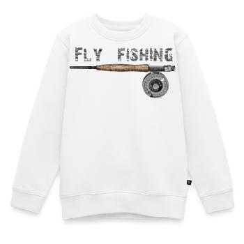 Fly fishing - Kinder Premium Organic Sweatshirt - Weiß - Vorne - AI Model Kid Male (0cm)