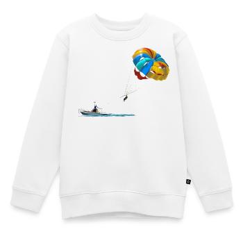 Parachute ascensionnel - Sweat Premium enfant bio - blanc - Devant - AI Model Kid Male (0cm)