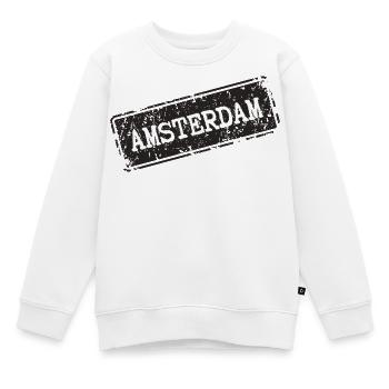 Amsterdam - Kinder Premium Organic Sweatshirt - Weiß - Vorne - AI Model Kid Male (0cm)