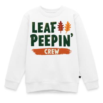 Citation de Leaf Peeping Crew - Sweat Premium enfant bio - blanc - Devant - AI Model Kid Male (0cm)
