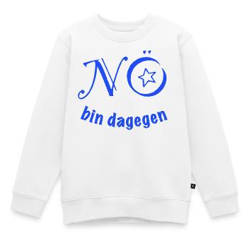 NÖ - bin dagegen!  - Kinder Premium Organic Sweatshirt - Weiß - Vorne - AI Model Kid Male (0cm)