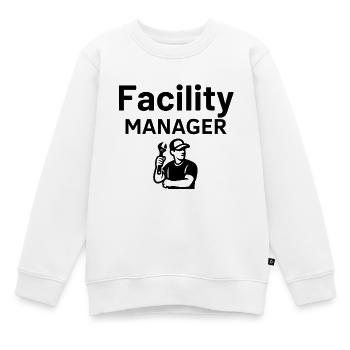 Gestionnaire d’installations - Sweat Premium enfant bio - blanc - Devant - AI Model Kid Male (0cm)