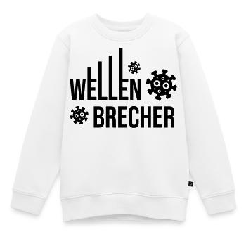 Brise-lames Corona Virus - Sweat Premium enfant bio - blanc - Devant - AI Model Kid Male (0cm)