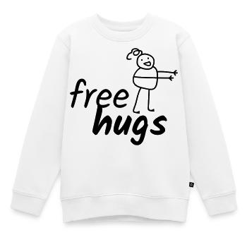Free Hugs - Kinder Premium Organic Sweatshirt - Weiß - Vorne - AI Model Kid Male (0cm)