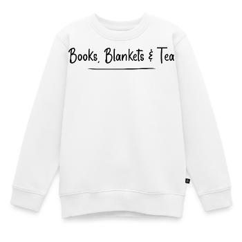 Bücher, Decken und Tee - Kinder Premium Organic Sweatshirt - Weiß - Vorne - AI Model Kid Male (0cm)