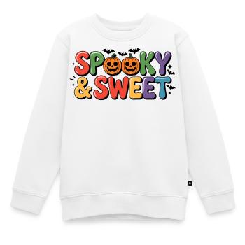 Motif d’Halloween effrayant et doux - Sweat Premium enfant bio - blanc - Devant - AI Model Kid Male (0cm)
