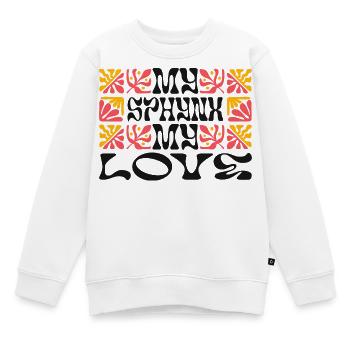 Amour des chats Sphinx - Sweat Premium enfant bio - blanc - Devant - AI Model Kid Male (0cm)