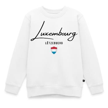 Elegantes Design Luxemburg, Luxemburger Stolz - Kinder Premium Organic Sweatshirt - Weiß - Vorne - AI Model Kid Male (0cm)