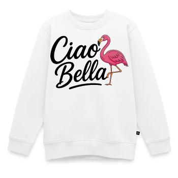 Ciao Bella - Kinder Premium Organic Sweatshirt - Weiß - Vorne - AI Model Kid Male (0cm)