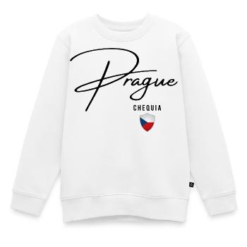 Elegantes Design Prag, ich liebe Prag - Kinder Premium Organic Sweatshirt - Weiß - Vorne - AI Model Kid Male (0cm)