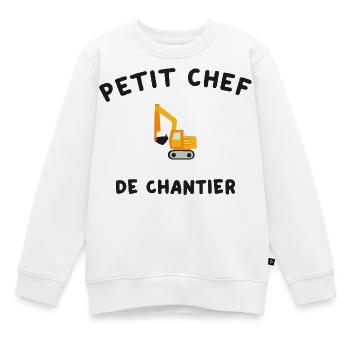 Small Construction Machinery Site Manager - Kids Premium Organic Sweatshirt - white - Front - AI Model Kid Male (0cm)