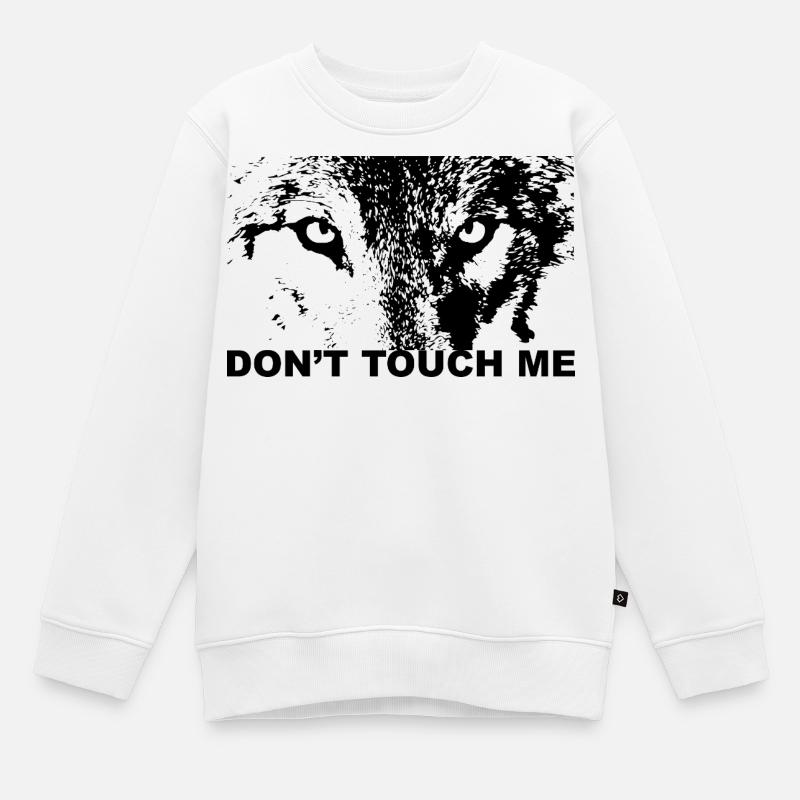 Loup - Sweat Premium enfant bio - blanc