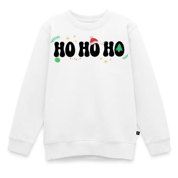 Ho Ho Ho - Weihnachten Weihnachtsmann - Kinder Premium Organic Sweatshirt - Weiß - Vorne - AI Model Kid Male (0cm)