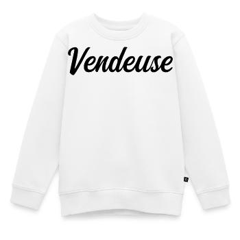 Meilleure Vendeuse Commerce Détail Magasin Pro - Sweat Premium enfant bio - blanc - Devant - AI Model Kid Male (0cm)