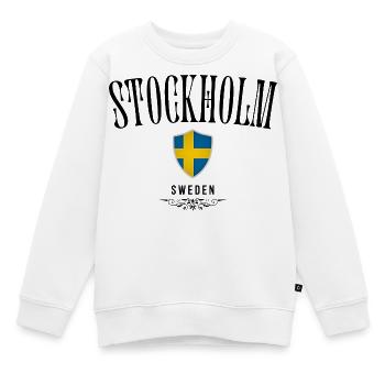 Souvenir Stockholm, Stockholm Suède - Sweat Premium enfant bio - blanc - Devant - AI Model Kid Male (0cm)