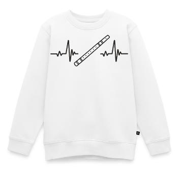 Flötenmusik Wind Rhythmus Melodie Herz - Kinder Premium Organic Sweatshirt - Weiß - Vorne - AI Model Kid Male (0cm)