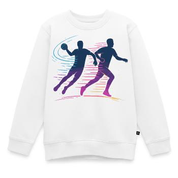 Handball Neon Spieler, schneller Angriff, Team - Kinder Premium Organic Sweatshirt - Weiß - Vorne - AI Model Kid Male (0cm)
