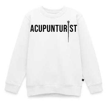 Acupuncteur professionnel agréé Pratique de la MTC - Sweat Premium enfant bio - blanc - Devant - AI Model Kid Male (0cm)