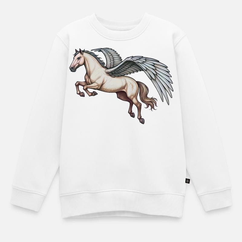 PEGASUS - animals - Sweat Premium enfant bio - blanc
