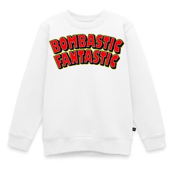 Bombastic Fantastic - Kids Premium Organic Sweatshirt - white - Front - AI Model Kid Male (0cm)