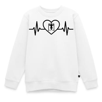 Entraînement Heart Street - Sweat Premium enfant bio - blanc - Devant - AI Model Kid Male (0cm)