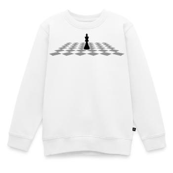 Schach König auf Schachbrett - Kinder Premium Organic Sweatshirt - Weiß - Vorne - AI Model Kid Male (0cm)
