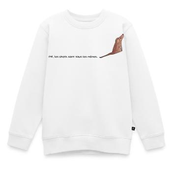 Katzen sind alle gleich - Kinder Premium Organic Sweatshirt - Weiß - Vorne - AI Model Kid Male (0cm)