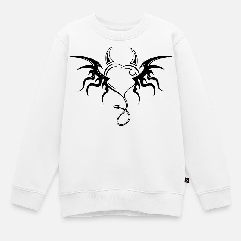 coeur de diable - Sweat Premium enfant bio - blanc