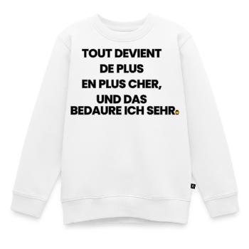 Französisch-Deutsch-Reim 1 (Ver. B) - Kinder Premium Organic Sweatshirt - Weiß - Vorne - AI Model Kid Male (0cm)