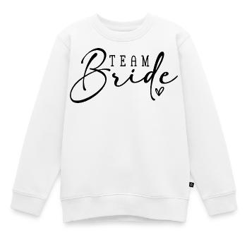 Team Bride - Kinder Premium Organic Sweatshirt - Weiß - Vorne - AI Model Kid Male (0cm)