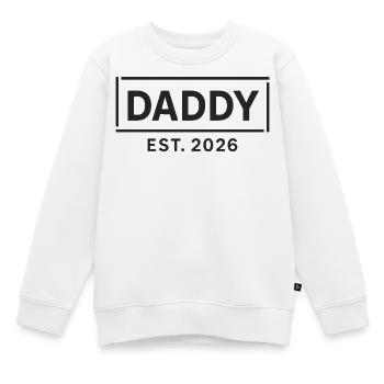 DADDY 2026 Proud Dad-to-be - Kids Premium Organic Sweatshirt - white - Front - AI Model Kid Male (0cm)