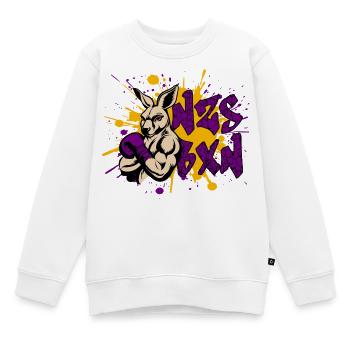 NZS BXN Graffiti – Antifaschistisches Statement - Kinder Premium Organic Sweatshirt - Weiß - Vorne - AI Model Kid Male (0cm)