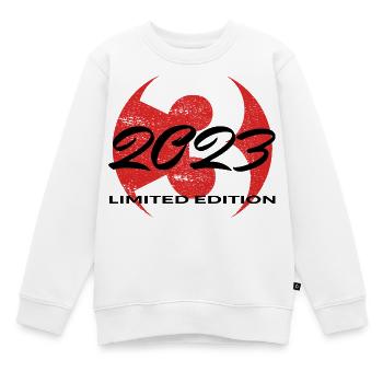 3rd Birthday 2023 Boys and Girls Gift - Kids Premium Organic Sweatshirt - white - Front - AI Model Kid Male (0cm)