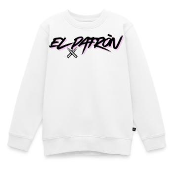 El Patrón – Latino Style Print - Kinder Premium Organic Sweatshirt - Weiß - Vorne - AI Model Kid Male (0cm)