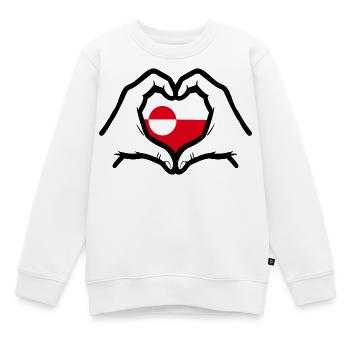 Amour au Groenland - Sweat Premium enfant bio - blanc - Devant - AI Model Kid Male (0cm)