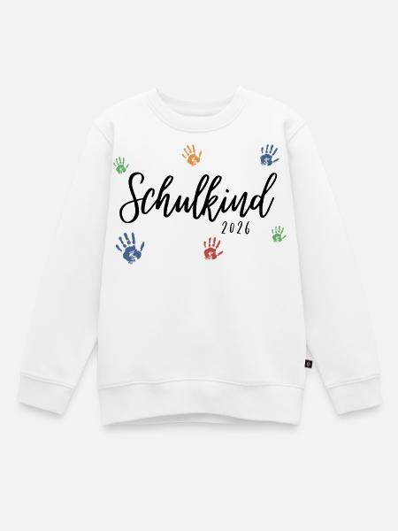 Schulkind 2026  - Kinder Premium Organic Sweatshirt - Weiß