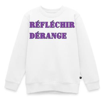 DENKEN STÖRT - Kinder Premium Organic Sweatshirt - Weiß - Vorne - AI Model Kid Male (0cm)