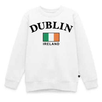 Dublin, Irland - Kinder Premium Organic Sweatshirt - Weiß - Vorne - AI Model Kid Male (0cm)