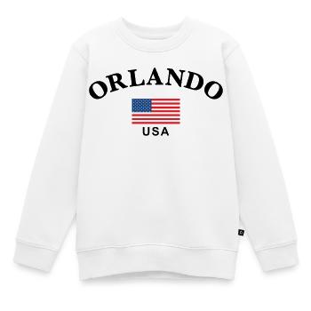 Orlando, États-Unis - Sweat Premium enfant bio - blanc - Devant - AI Model Kid Male (0cm)