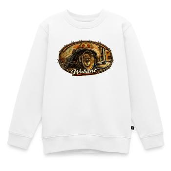 Wabant Rostiges Oldtimer-Radwagen - Kinder Premium Organic Sweatshirt - Weiß - Vorne - AI Model Kid Male (0cm)