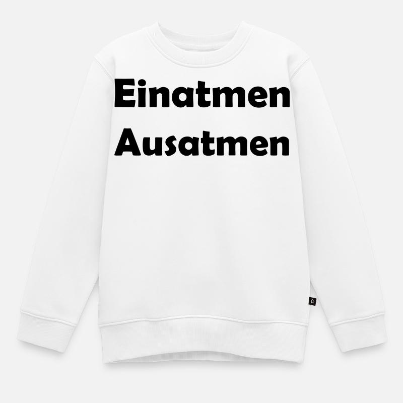 Inspire, expire - Sweat Premium enfant bio - blanc