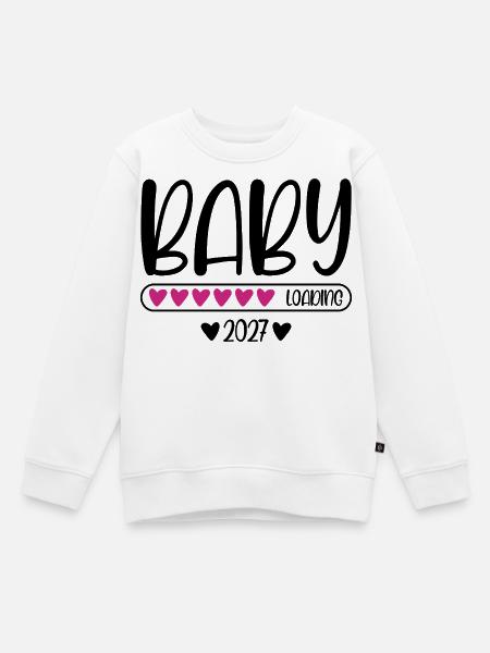 Baby 2027 loading - Kinder Premium Organic Sweatshirt - Weiß