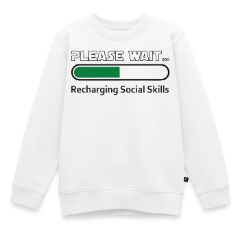 Soziale Fähigkeiten aufladen – für einen weißen Hintergrund - Kinder Premium Organic Sweatshirt - Weiß - Vorne - AI Model Kid Male (0cm)